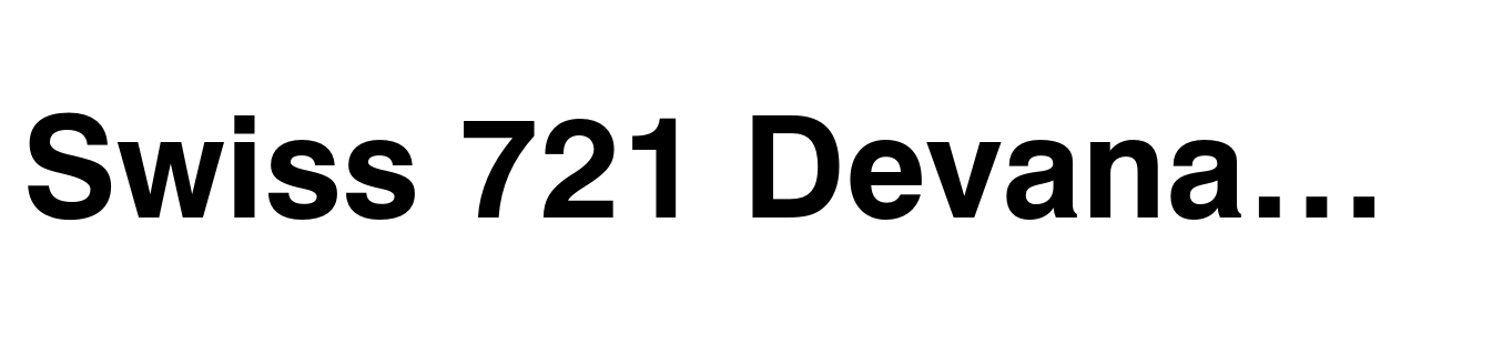 Swiss 721 Devanagari Bold